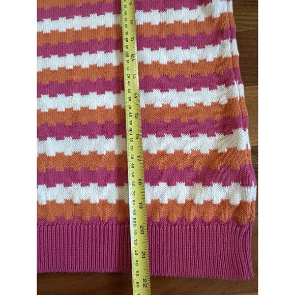 Womens Colorblock Rainbow Striped Knit Pullover Sweater Size 34 Cozy Soft Boho - Picture 9 of 9